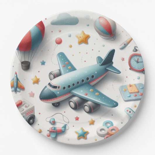 飛行機おもちゃ ペーパープレート (正面)