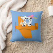 飛行機およびダルマチア人 クッション (ブランケット)