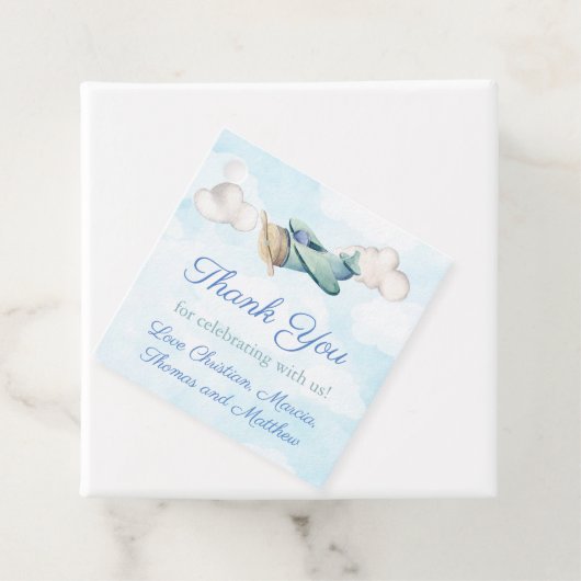 飛行機お洒落は洗礼に感謝誕生日 フェイバータグ (インサイチュ)