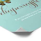 飛行機お洒落テディベアおむつラッフル ポスター (角)