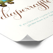 飛行機お洒落テディベアおむつラッフル ポスター (角)