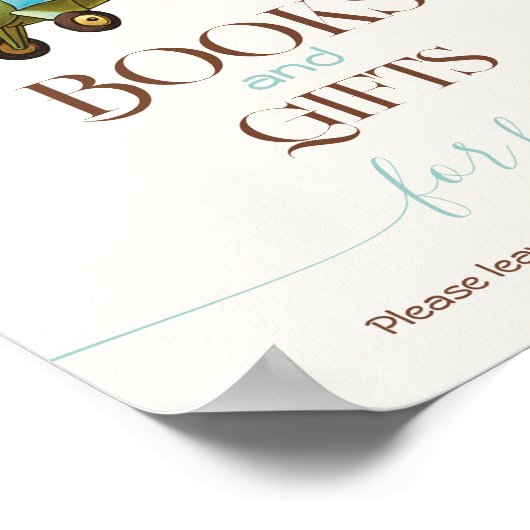 飛行機お洒落テディベアの書籍とギフト ポスター (角)