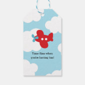 飛行機お礼ラベル(誕生日のお願い) ギフトタグ (裏面)