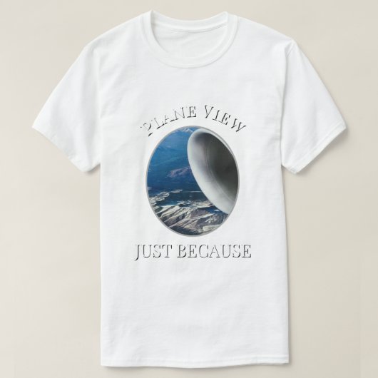 飛行機からの眺め Tシャツ (デザイン正面)