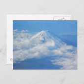 飛行機から富士山へ、写真はがき ポストカード (正面/裏面)