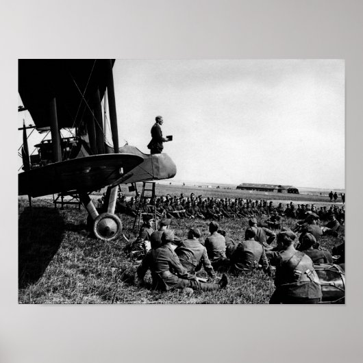 飛行機から説教を届ける陸軍牧師 ポスター (正面)