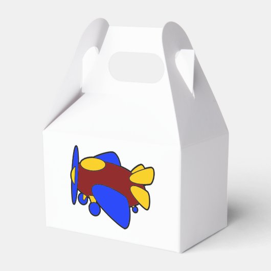 飛行機かわいいカラフル漫画キッズ飛行機 フェイバーボックス (正面サイド)