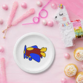 飛行機かわいいカラフル漫画キッズ飛行機 ペーパープレート (パーティー)
