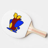 飛行機かわいいカラフル漫画キッズ飛行機 卓球ラケット (横)