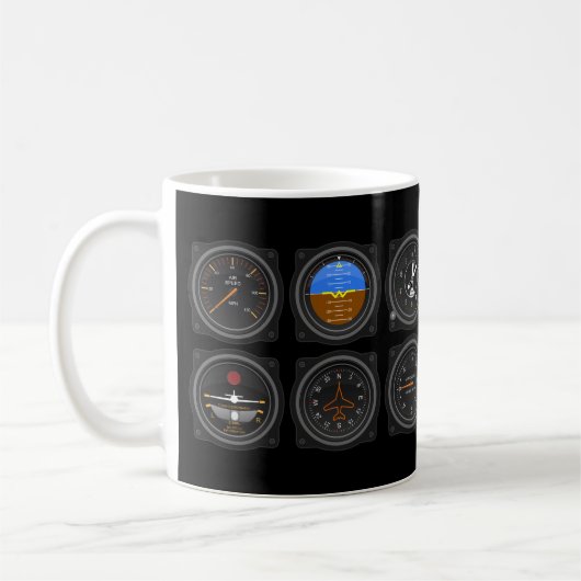 飛行機がコーヒーマグをゲージ コーヒーマグカップ (左)