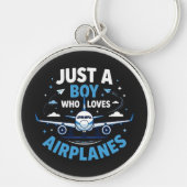 飛行機が大好きな少年 キーホルダー (正面)