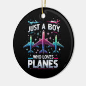 飛行機が大好きな少年 セラミックオーナメント (左)