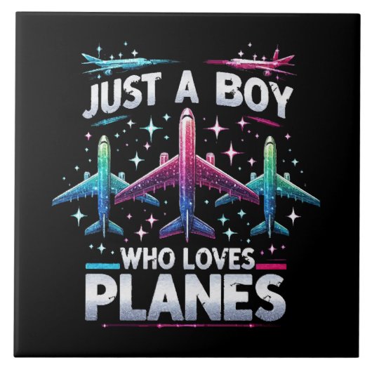 飛行機が大好きな少年 タイル (正面)