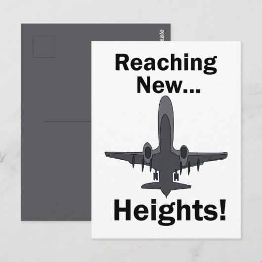 飛行機が新たな高みへ インスピレーションをくれる名言 ポストカード (正面/裏面)