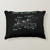 飛行機が航空宇宙エンジニおもしろいアのパイロットギフトを飛ばす方法 アクセントクッション (正面)