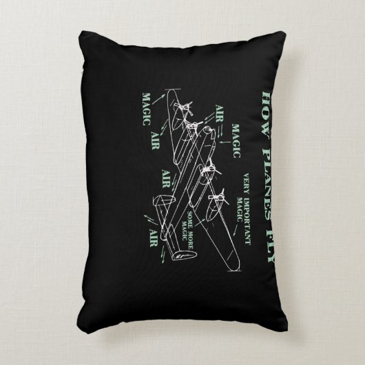 飛行機が航空宇宙エンジニおもしろいアのパイロットギフトを飛ばす方法 アクセントクッション (正面(垂直))