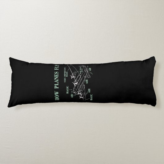 飛行機が航空宇宙エンジニおもしろいアのパイロットギフトを飛ばす方法 ボディピロー (正面)