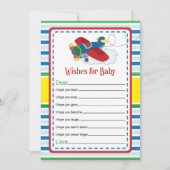 飛行機が赤ちゃんシャワーゲームカードを希望 (正面)