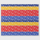 飛行機が隊形を赤と黄色に変える ラッピングペーパー (フラット)