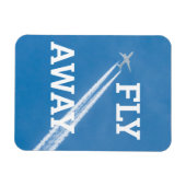 飛行機が青空を飛ぶ マグネット (横)