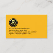 飛行機が黄色のタクシーで離陸 名刺 (裏面)