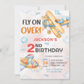 飛行機が2回目の誕生日を超えるパーティー 招待状 (正面)