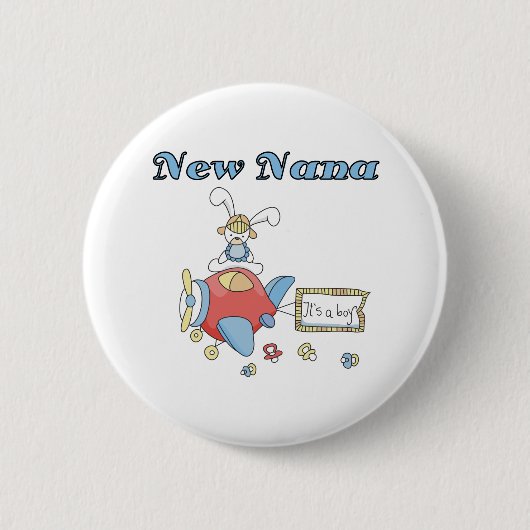 飛行機それは男の子新しいナナです 缶バッジ (正面)