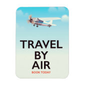 飛行機で旅するポスター マグネット (縦)