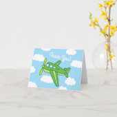 飛行機とジェット機かわいい1歳の誕生日パーティー カード (黄色い花)