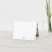 飛行機とジェット機かわいい1歳の誕生日パーティー カード (裏面)