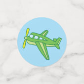 飛行機とジェット機かわいい1歳の誕生日パーティー コンフェッティ (スモール正面)