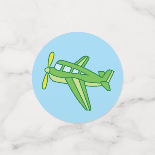 飛行機とジェット機かわいい1歳の誕生日パーティー コンフェッティ (スモール正面)