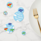 飛行機とジェット機かわいい1歳の誕生日パーティー コンフェッティ (グループ)