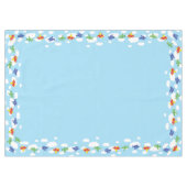 飛行機とジェット機かわいい1歳の誕生日パーティー テーブルクロス (正面(横))