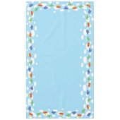 飛行機とジェット機かわいい1歳の誕生日パーティー テーブルクロス (正面)