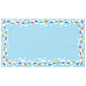 飛行機とジェット機かわいい1歳の誕生日パーティー テーブルクロス (正面(横))