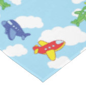 飛行機とジェット機かわいい1歳の誕生日パーティー テーブルクロス (アングル)