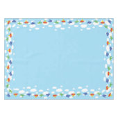 飛行機とジェット機かわいい1歳の誕生日パーティー テーブルクロス (正面(横))