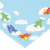 飛行機とジェット機かわいい1歳の誕生日パーティー テーブルクロス (アングル)