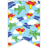 飛行機とジェット機かわいい1歳の誕生日パーティー バンティングフラッグ (第1の旗)
