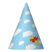 飛行機とジェット機かわいい1歳の誕生日パーティー パーティーハット (左)