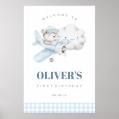 飛行機とテディベアの誕生日パーティーへようこそ ポスター (正面)