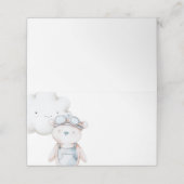 飛行機とテディベア赤ちゃんシャワーまたは誕生日 プレイスカード (外部開封)