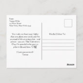 飛行機とハート私は私のパイロットロマンチックシンプル ポストカード (裏面)