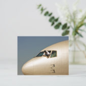 飛行機とパイロット ポストカード (スタンド正面)