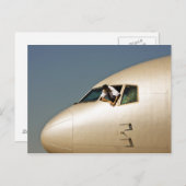 飛行機とパイロット ポストカード (正面/裏面)