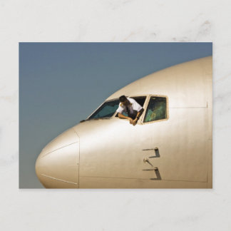 飛行機とパイロット ポストカード