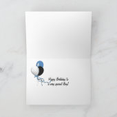 飛行機とフォトフレームを持つ少年の2番目の誕生日 カード (内部)