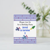 飛行機とロケットの誕生日招待状 招待状 (スタンド正面)