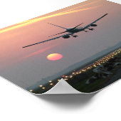 飛行機と牛 ポスター (角)